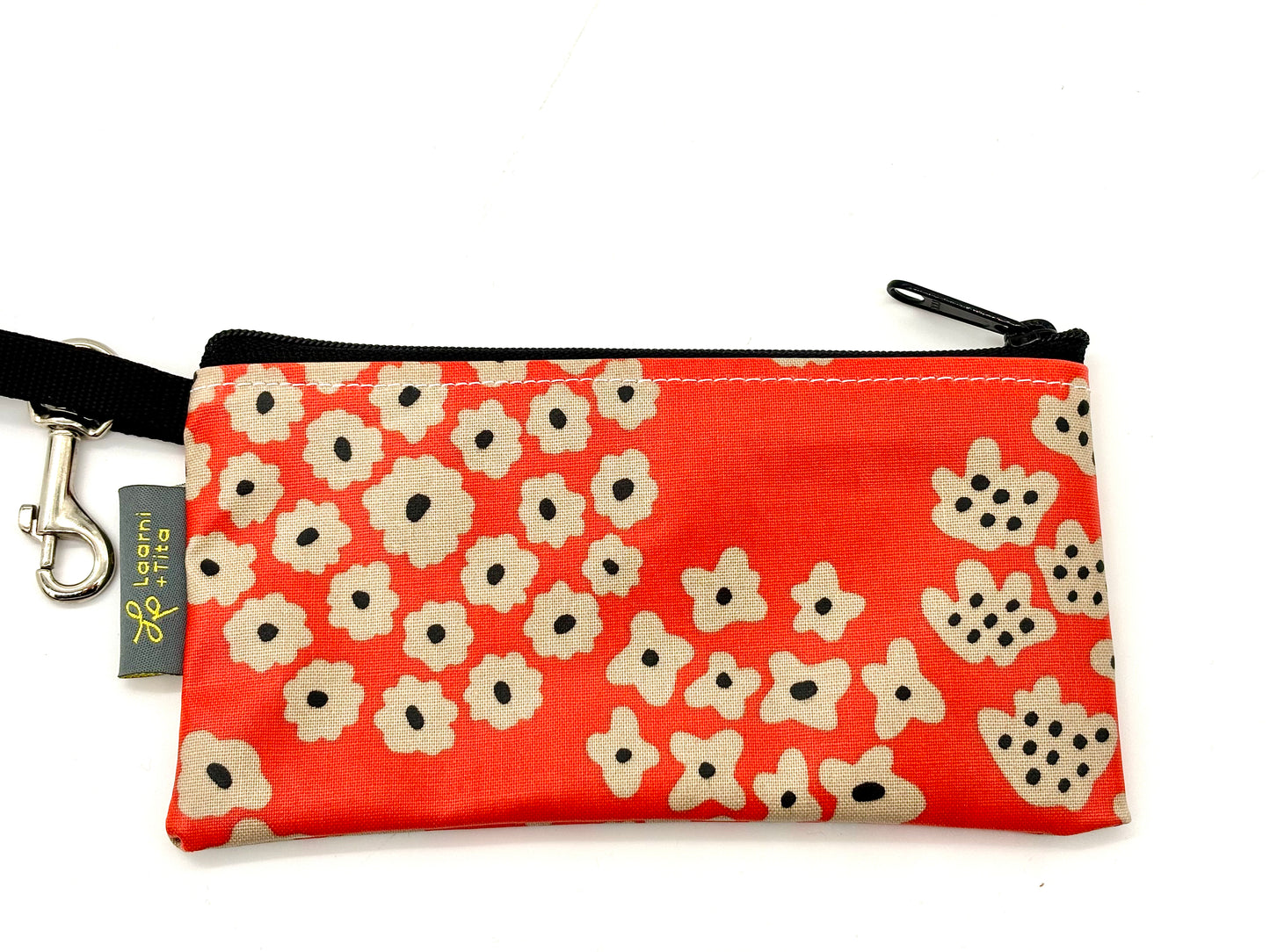 Small Wristlet in Orange Flowers