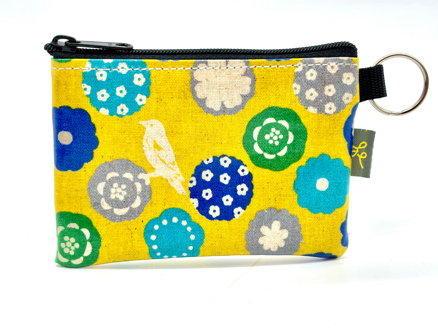 Coin Purse in Yellow Bird Print