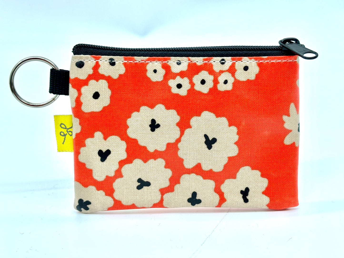 Coin Purse in Orange Flowers