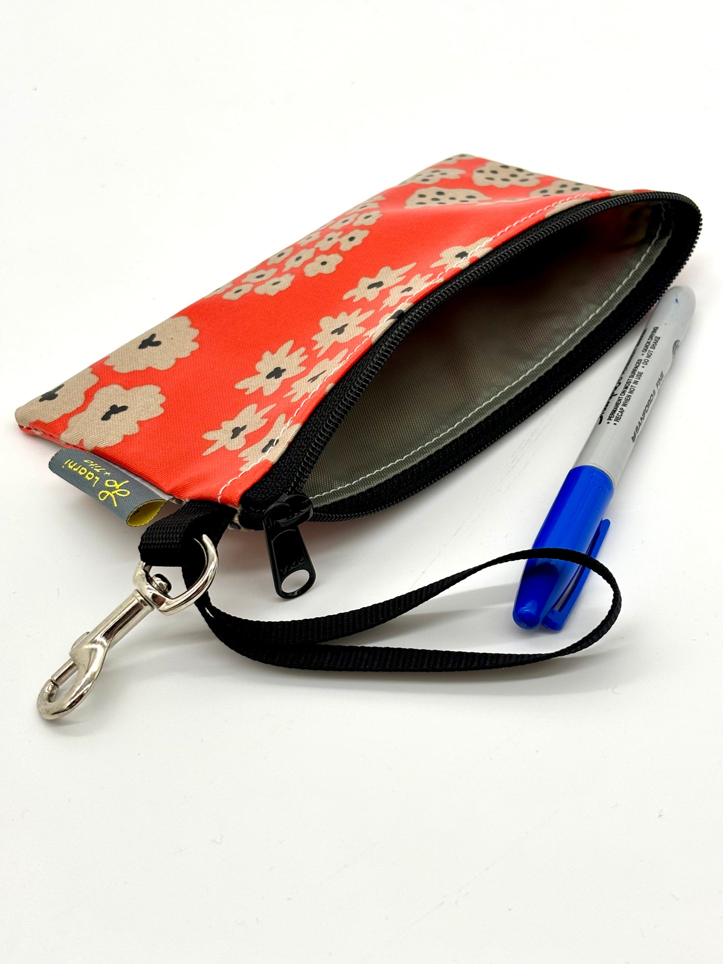 Small Wristlet in Orange Flowers