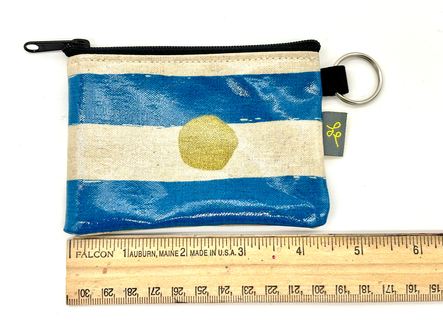 Coin Purse in Blue Stripes