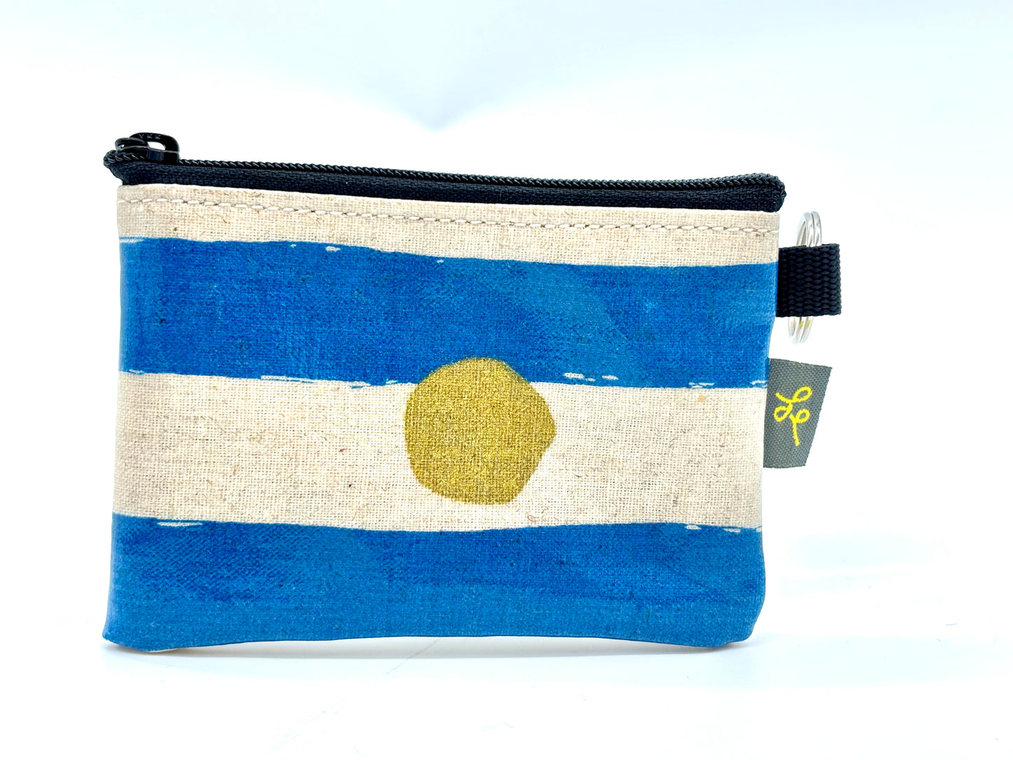 Coin Purse in Blue Stripes