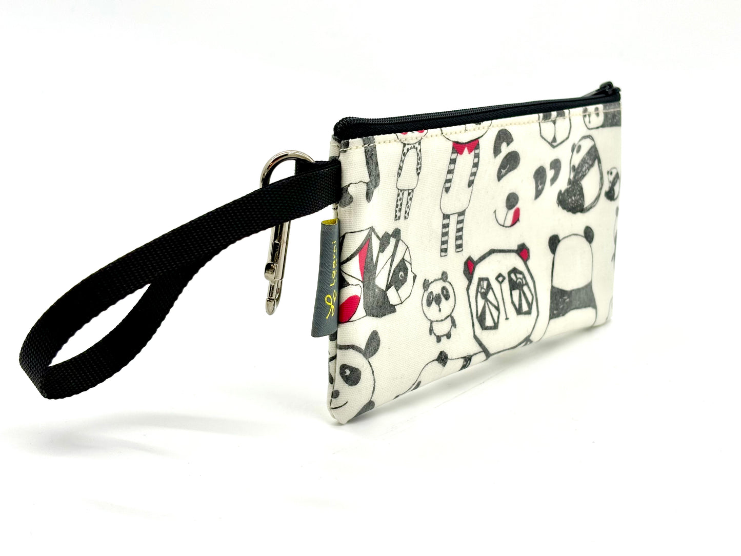 Small Wristlet in Cute Pandas