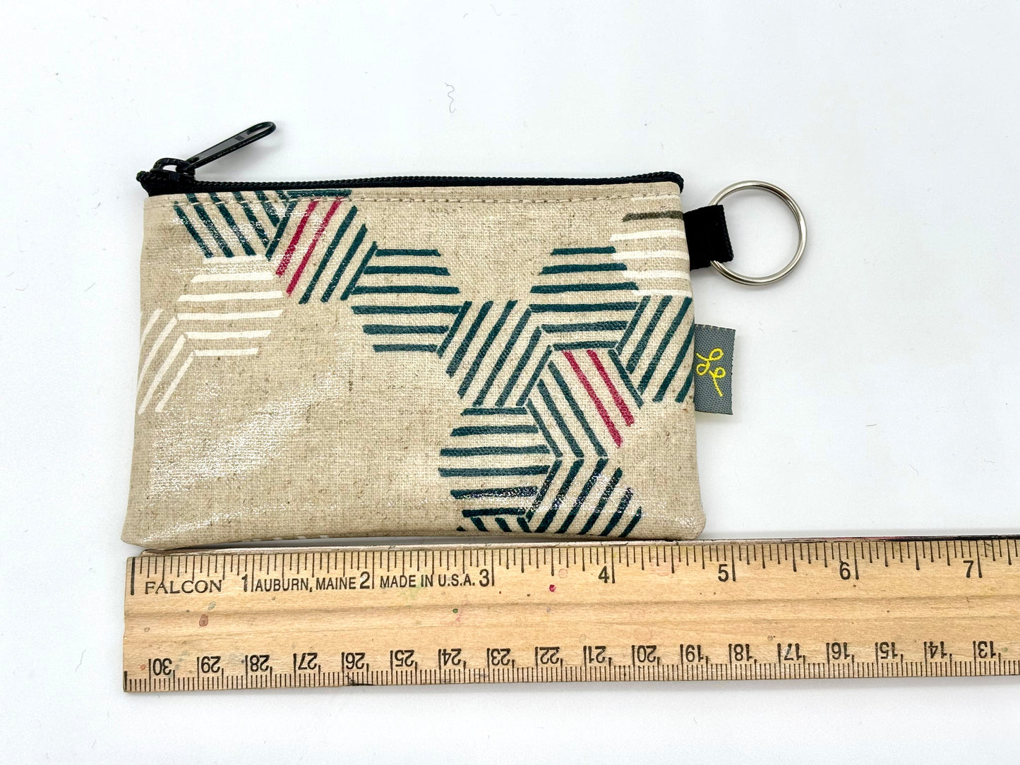 Coin Purse in Hexagon Cream