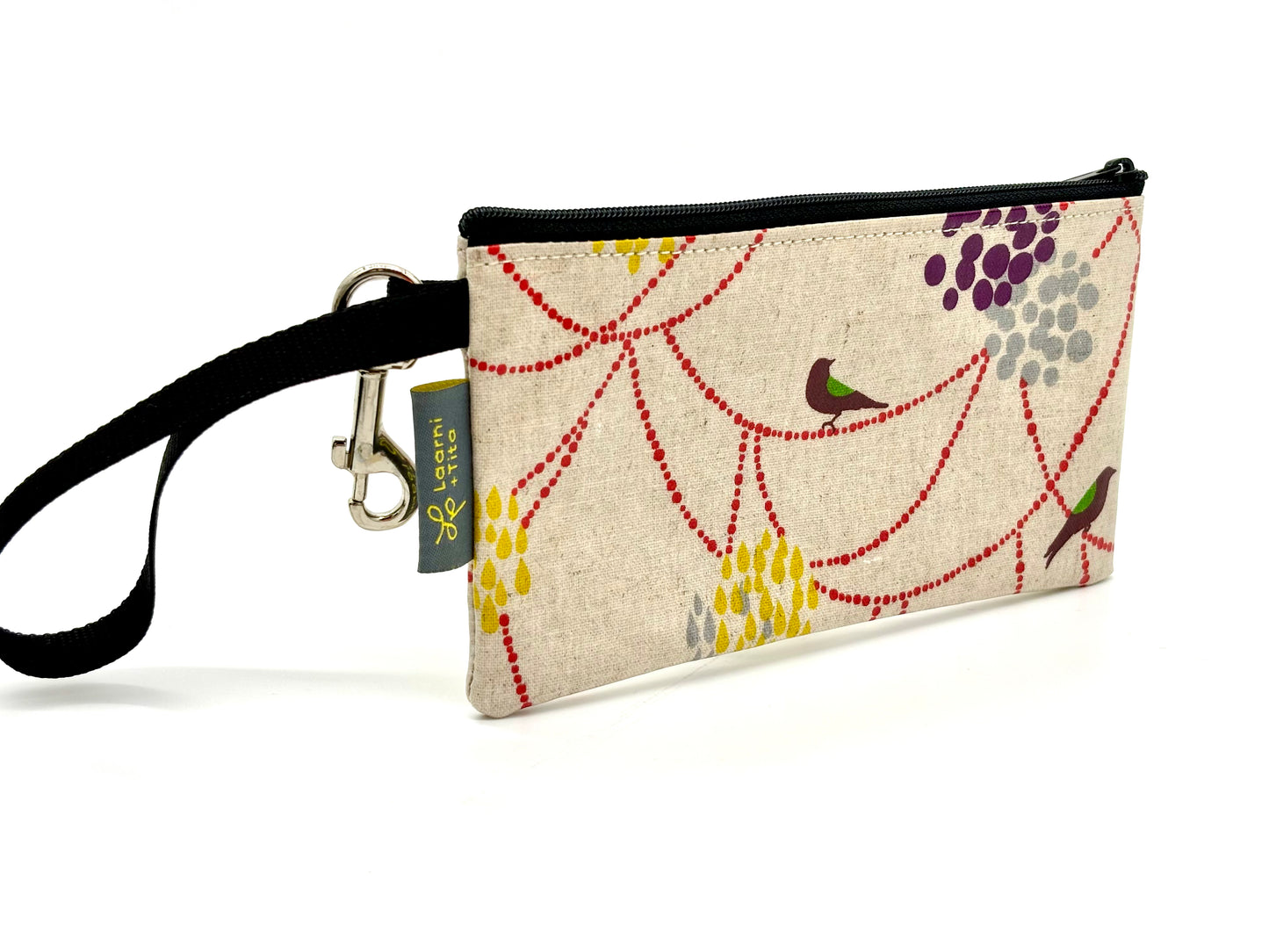 Small Wristlet in Bird Hanging Around