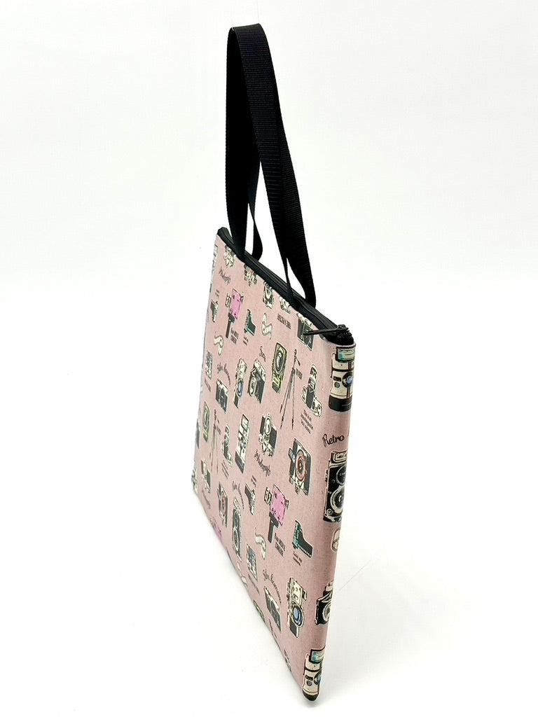 Laptop Sleeve in Vintage Cameras Pink