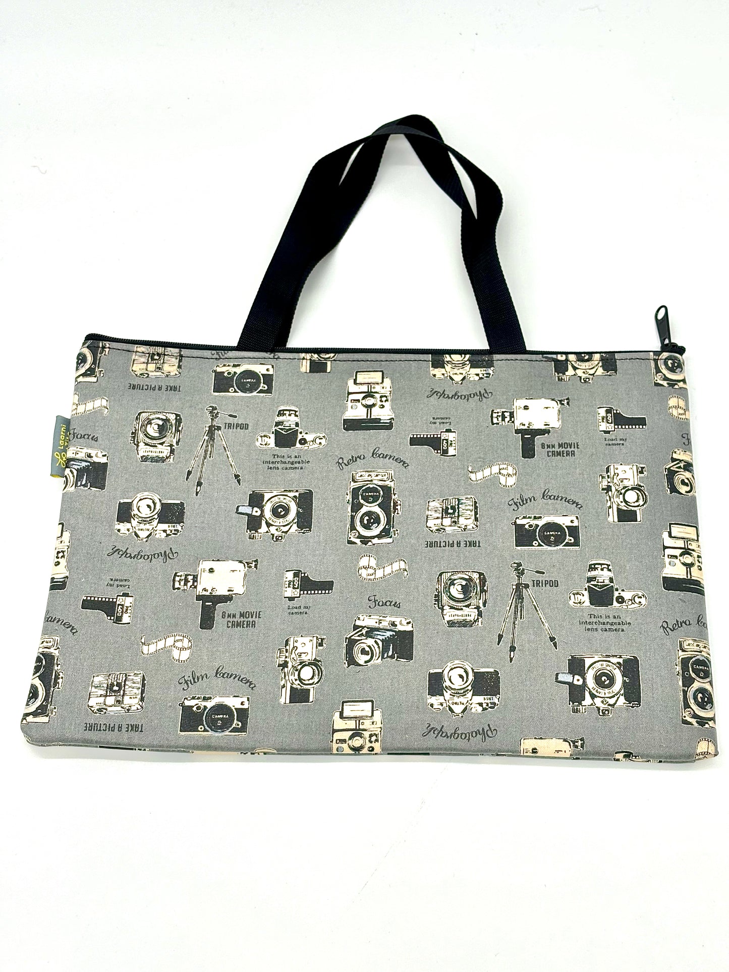 Laptop Sleeve in Vintage Cameras Gray