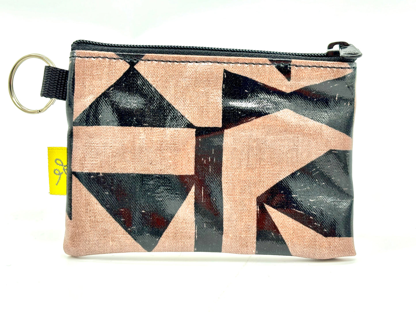 Coin Purse in Black & Brown Graphics
