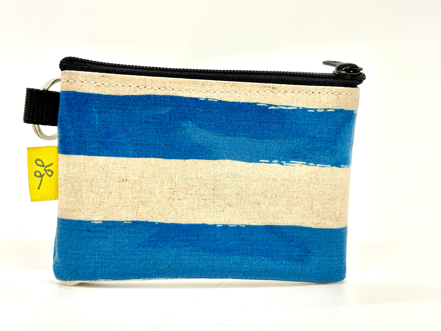 Coin Purse in Blue Stripes