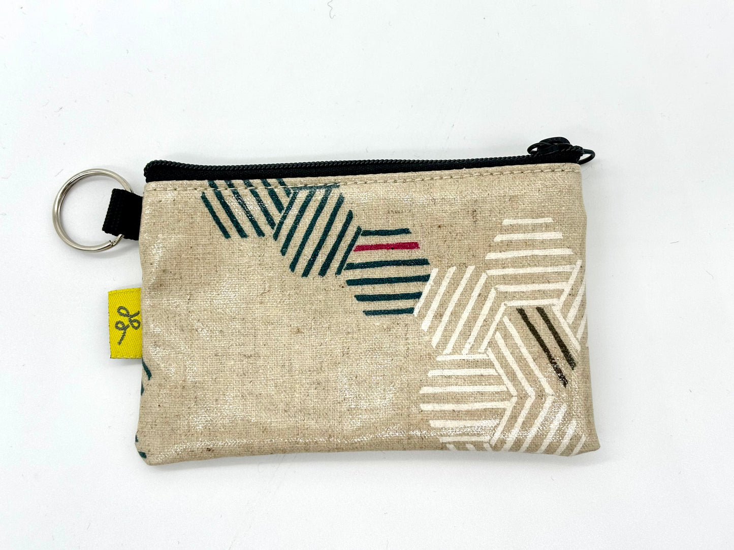 Coin Purse in Hexagon Cream