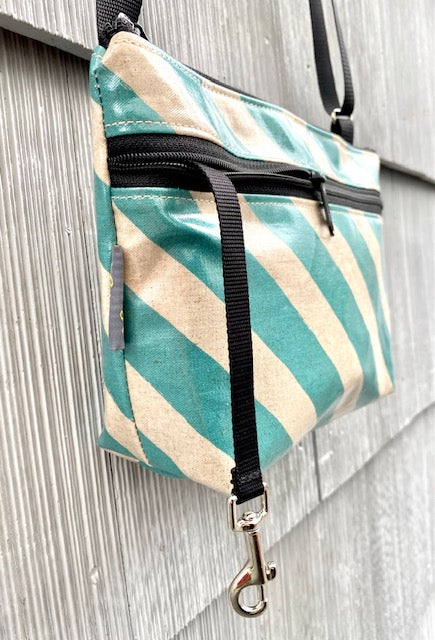 Alyssa Purse in Striped Aqua