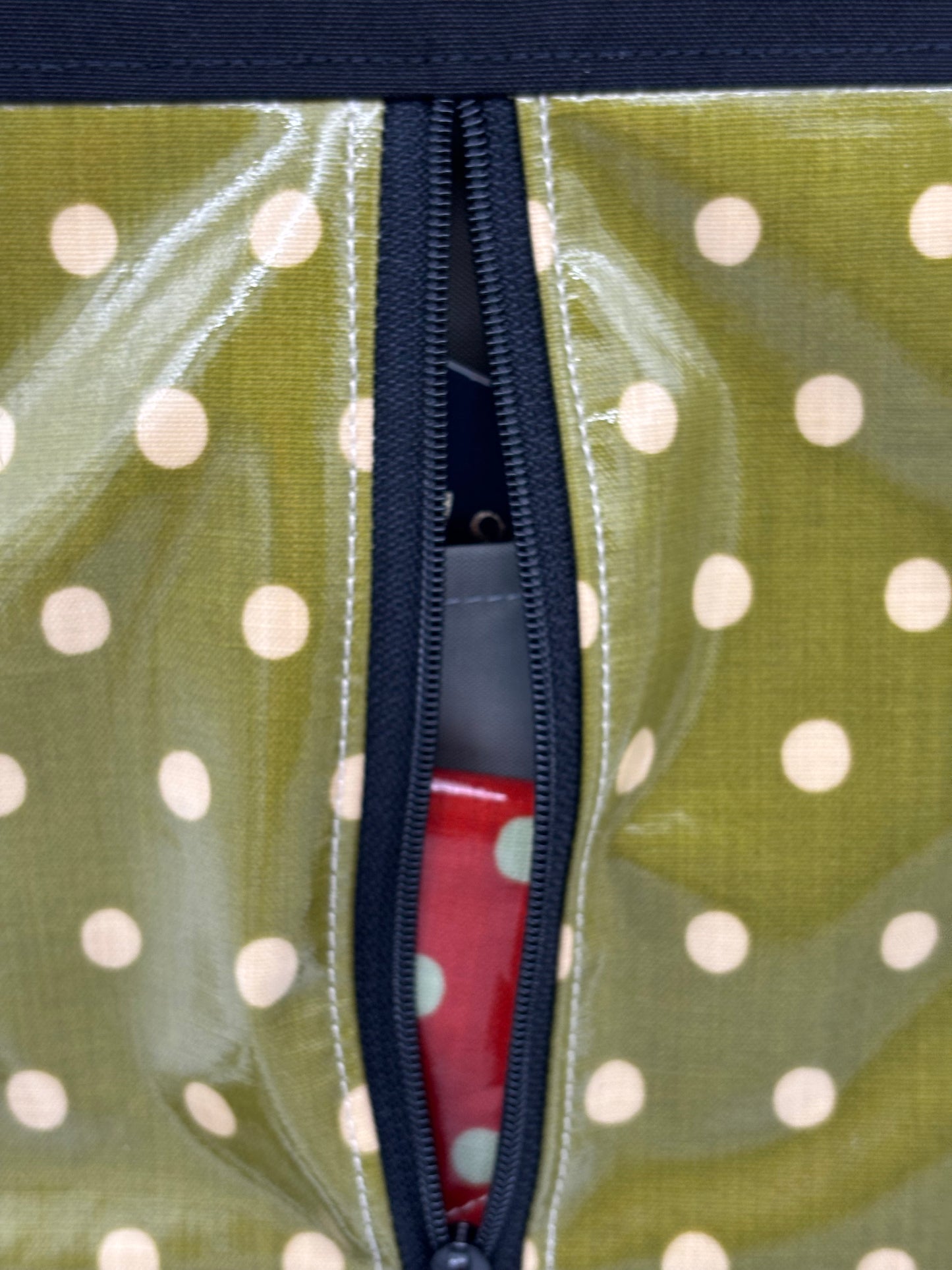 Backpack/Crossbody in Mossy Green Polka Dots