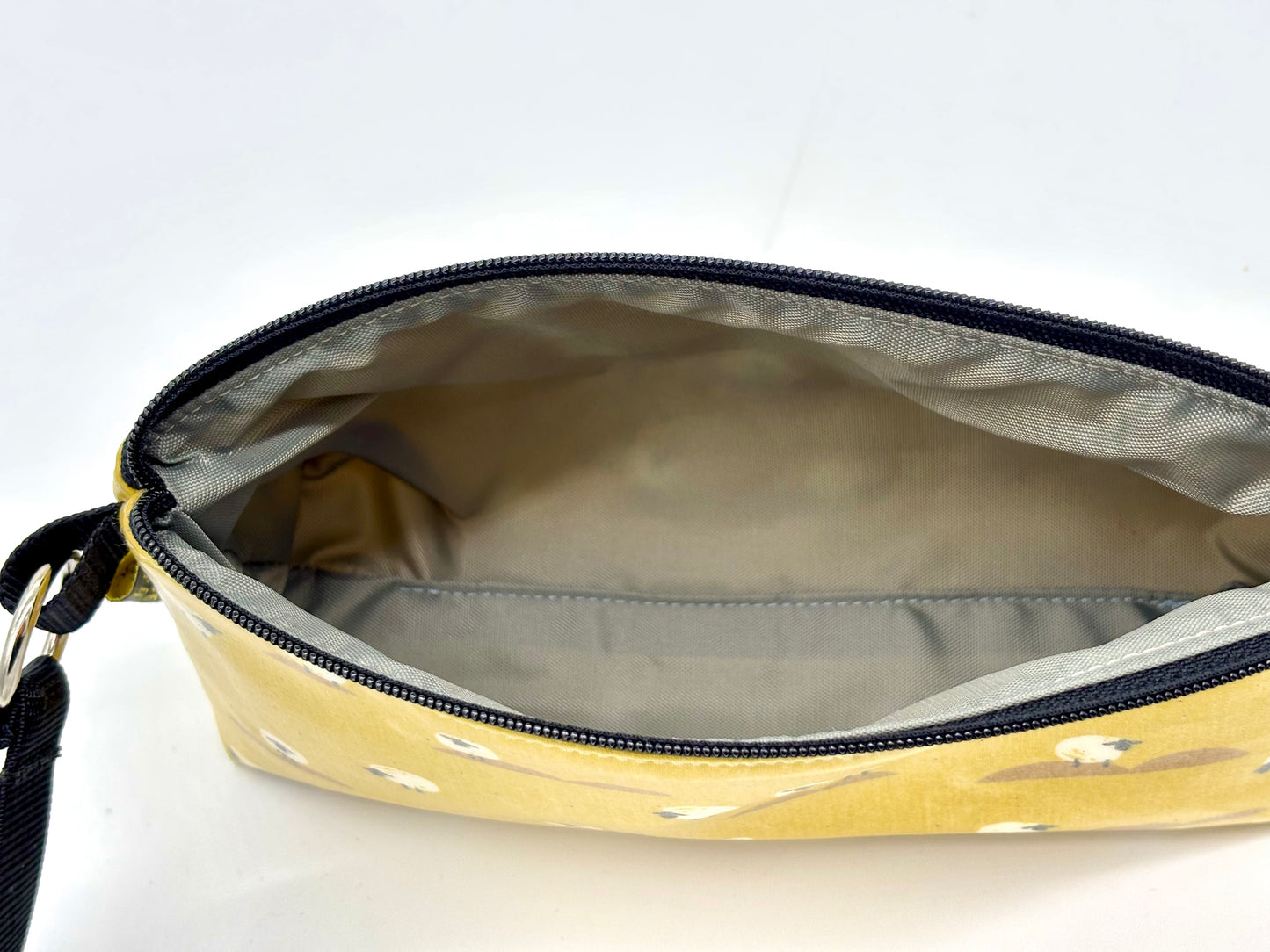 Medium Makeup Bag in Yellow Sheep