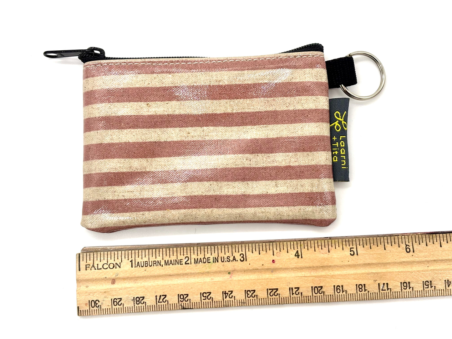 Coin Purse in Pink Stripes