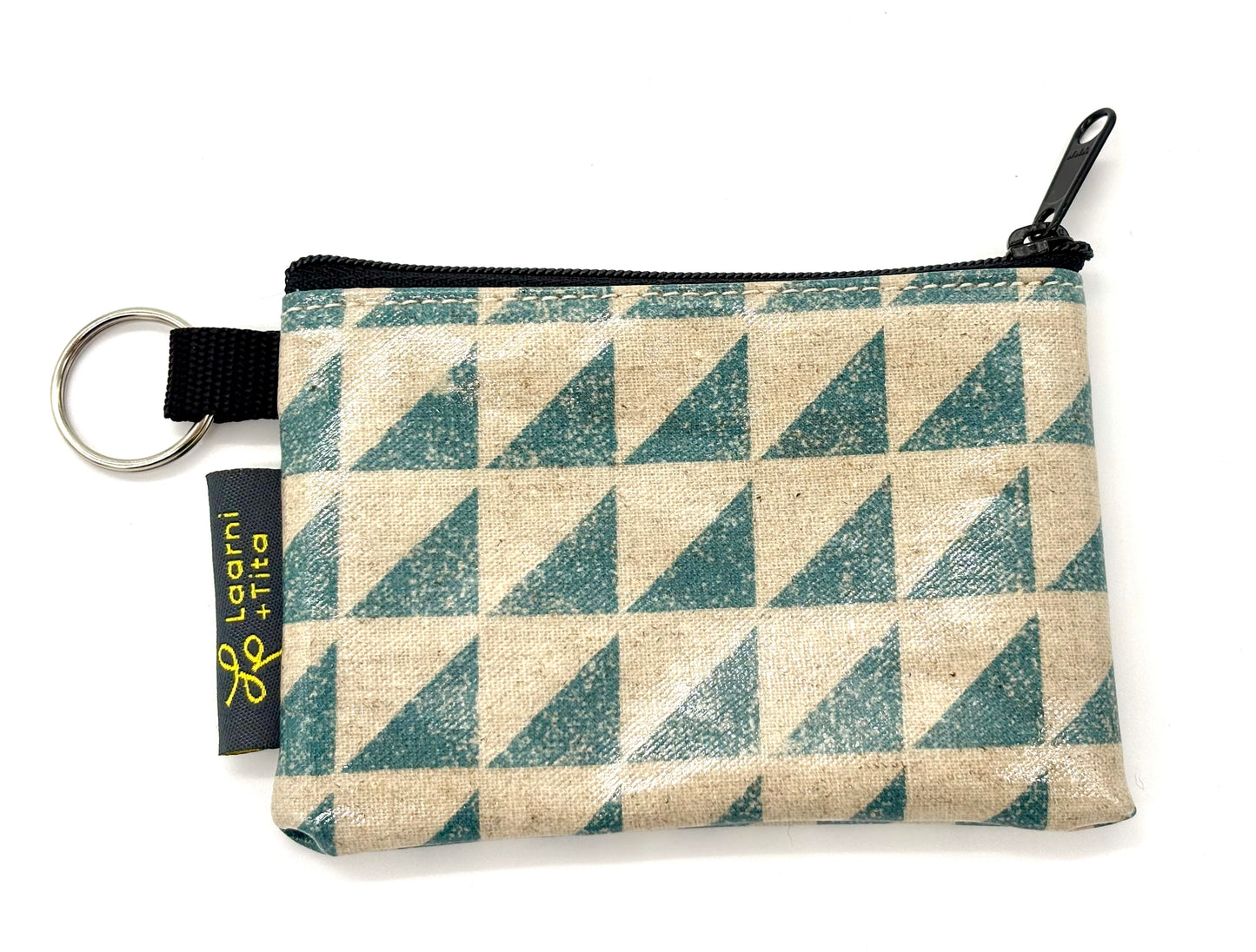 Coin Purse in Green Angles