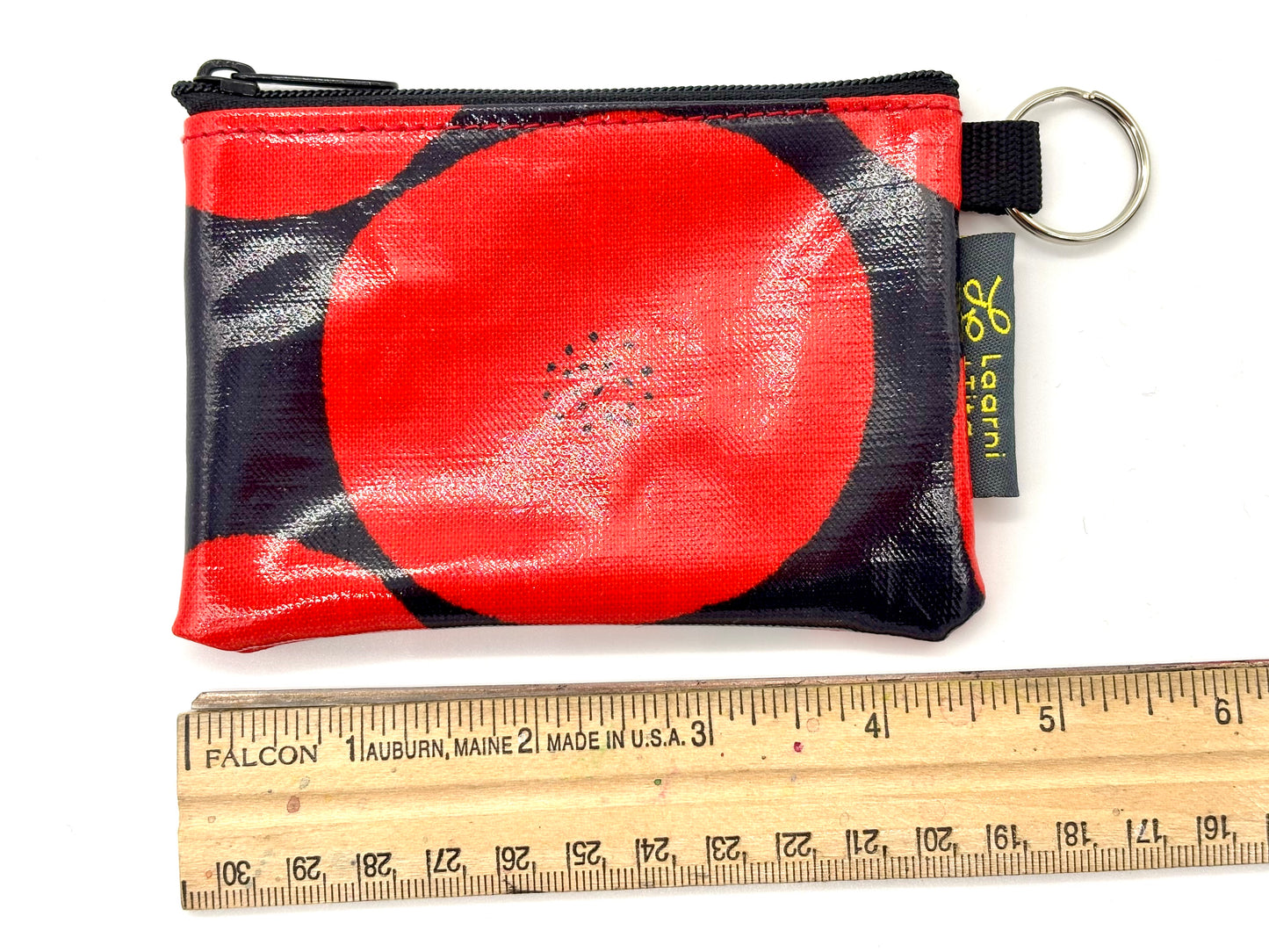 Coin Purse in Red Round with dots