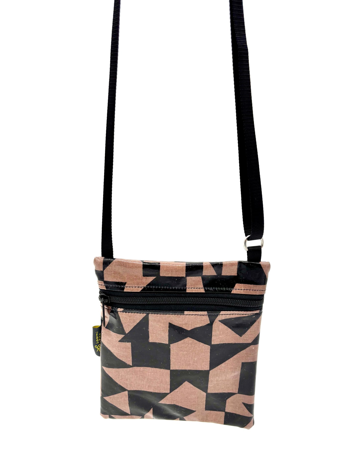 Small Travel Purse in Graphics Black & Mocha