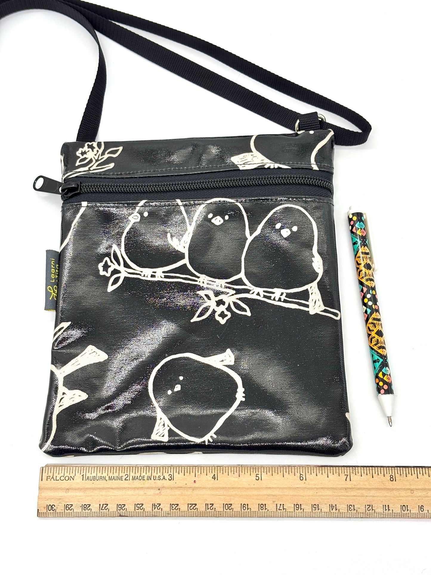 Small Travel Purse in Birds Print