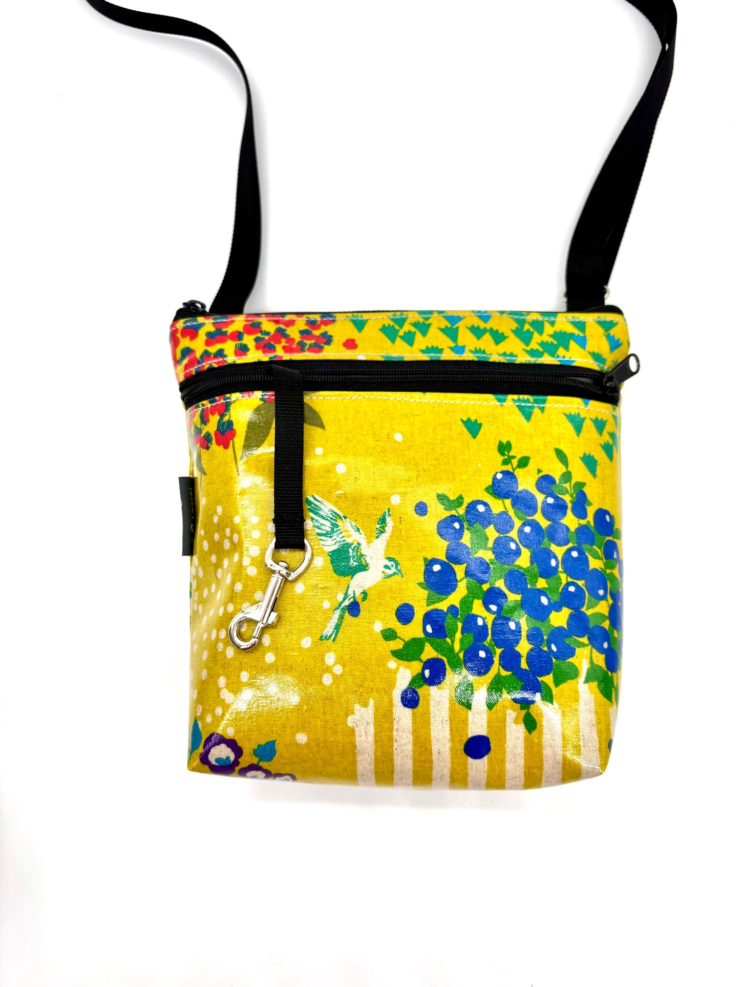 Medium Travel Purse in Garden Bird Yellow