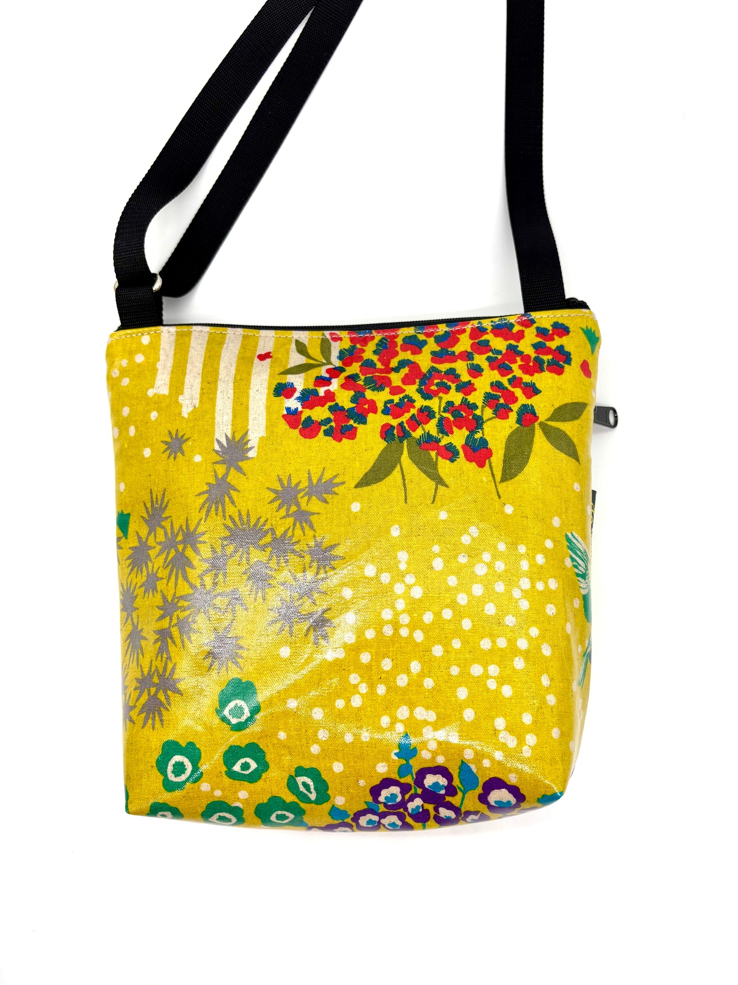 Medium Travel Purse in Garden Bird Yellow