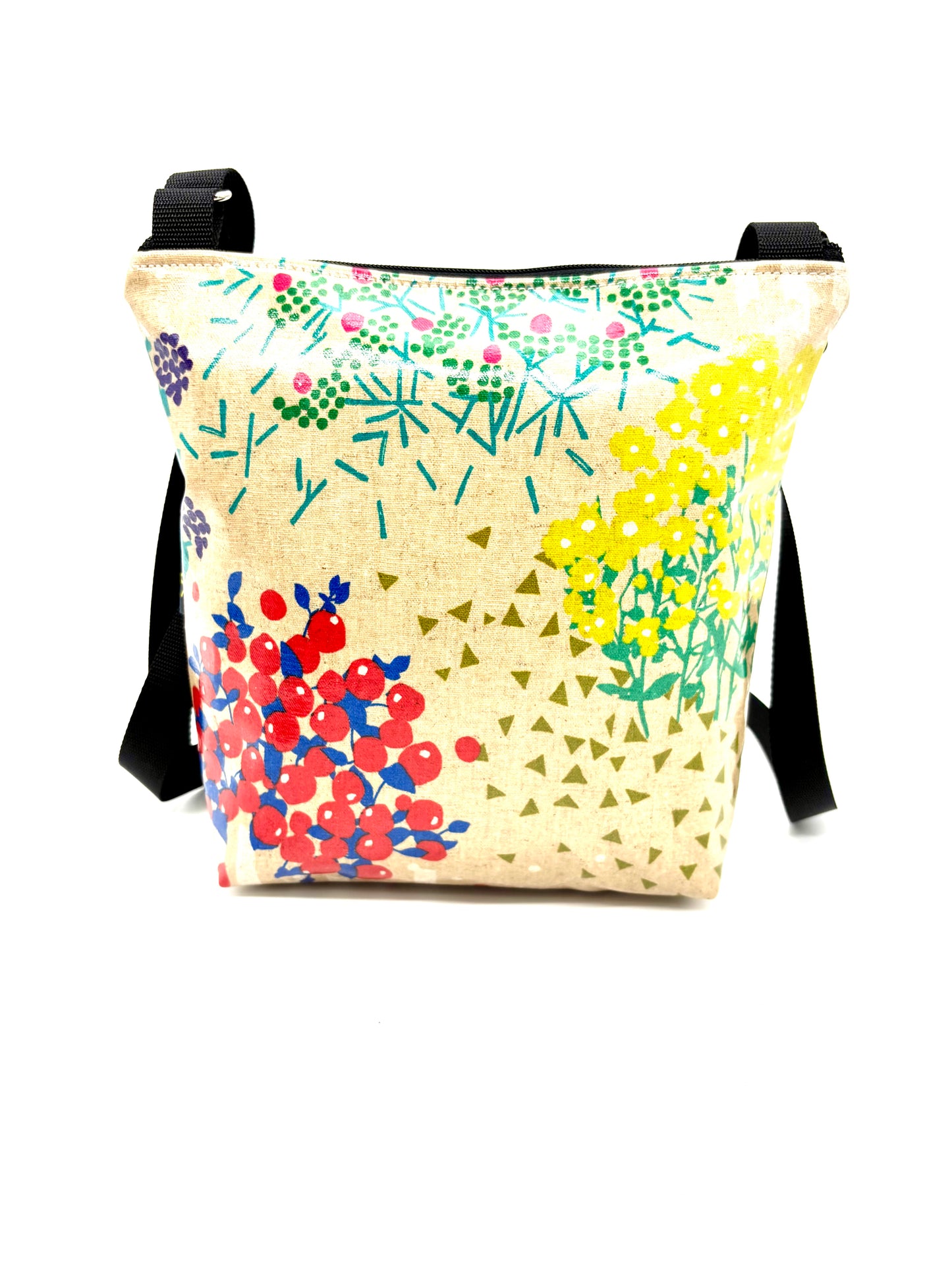 Medium Travel Purse in Garden Bird Cream