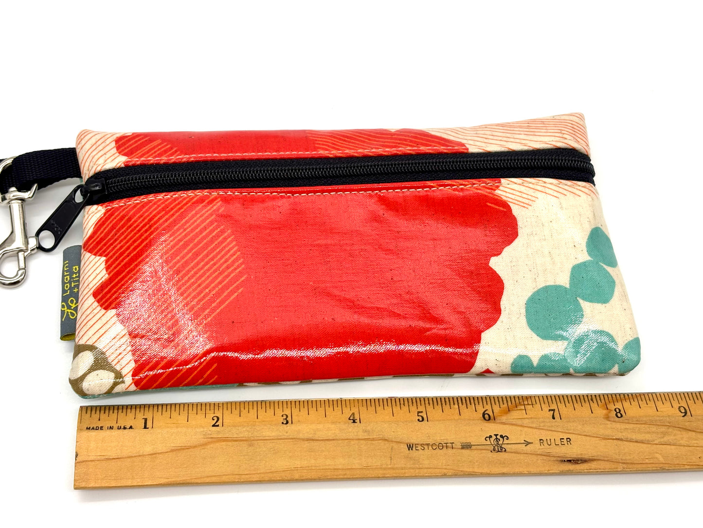 Large Wristlet in Mostly Red