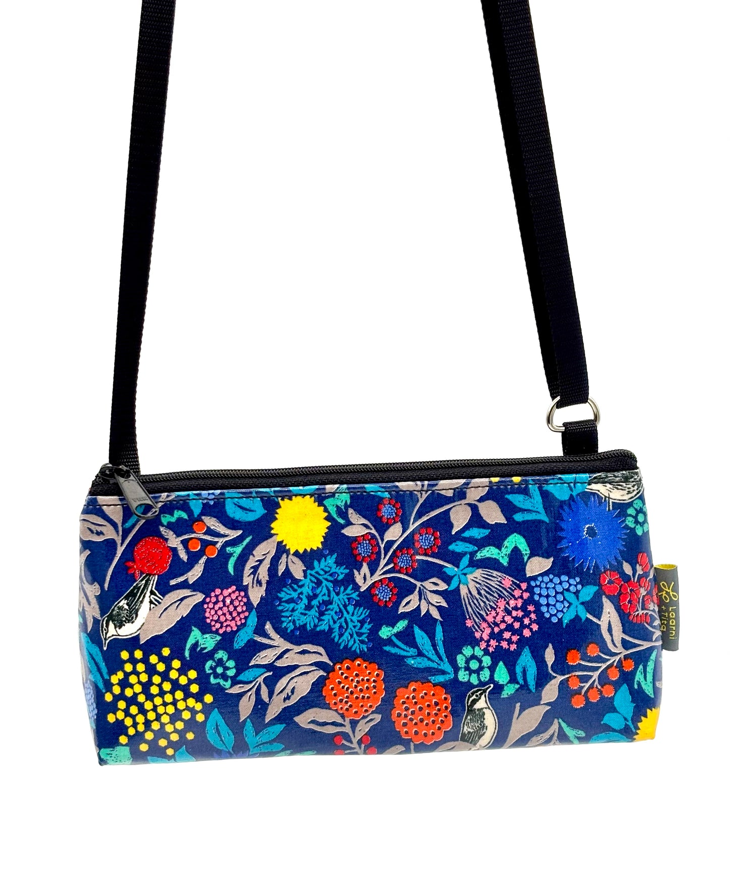 Mini Purse in Hidden Birds in blue