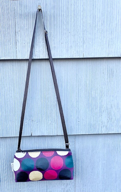 Mini Purse in Purple Gold Dots