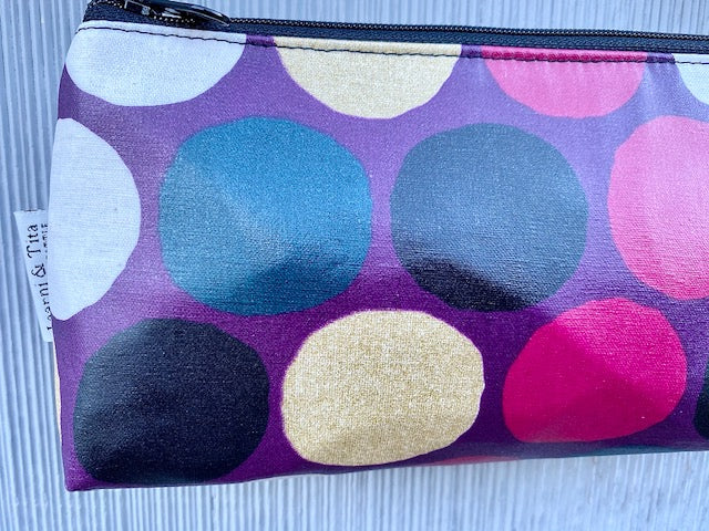 Mini Purse in Purple Gold Dots
