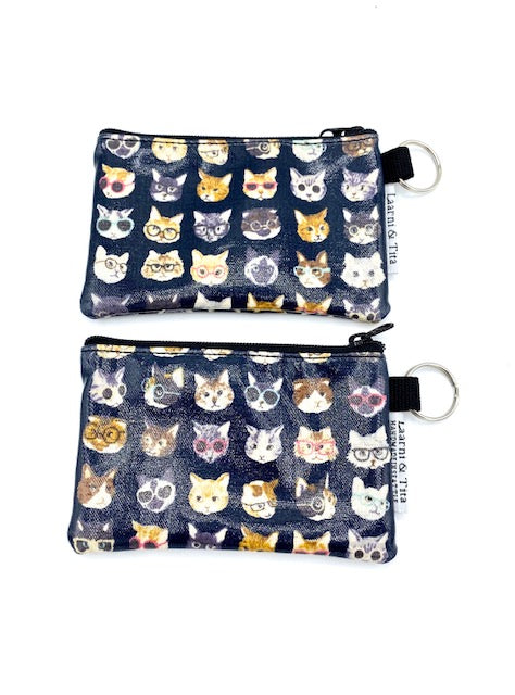 Coin Purse in Cats with Glasses