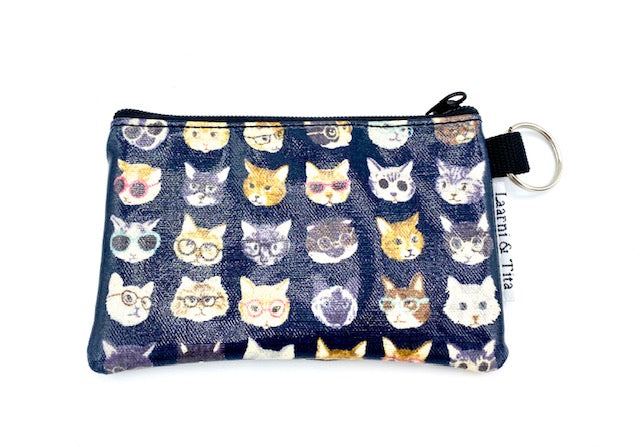 Coin Purse in Cats with Glasses