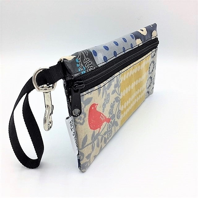 Large Wristlet in Red Bird Patchwork