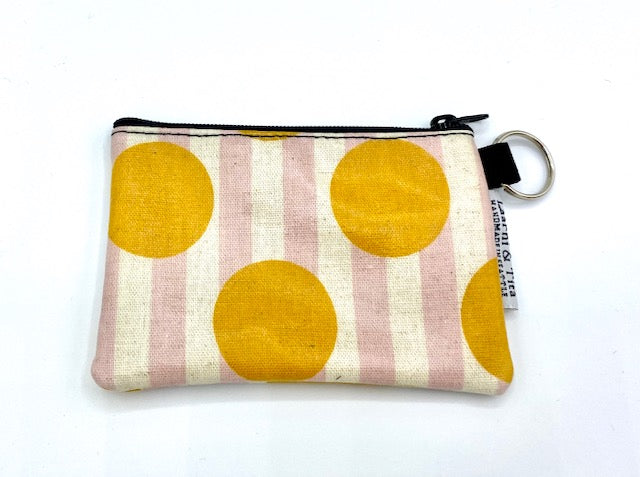 Coin Purse in Yellow Dots
