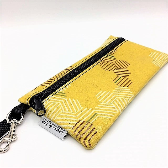 Large Wristlet in Hexagon yellow