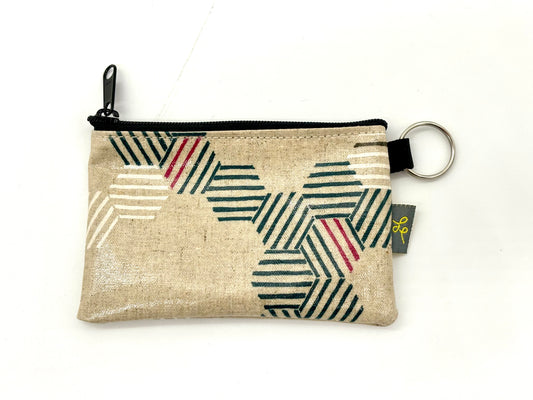 Coin Purse in Hexagon Cream