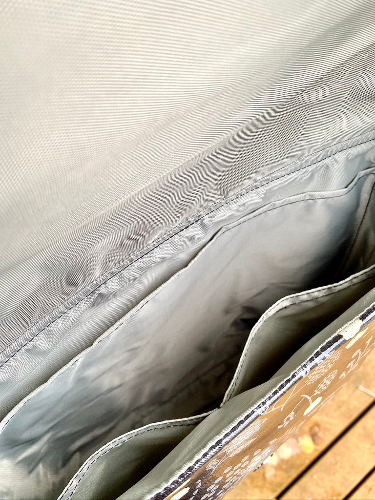 Tall Messenger Bag in Silver Fox