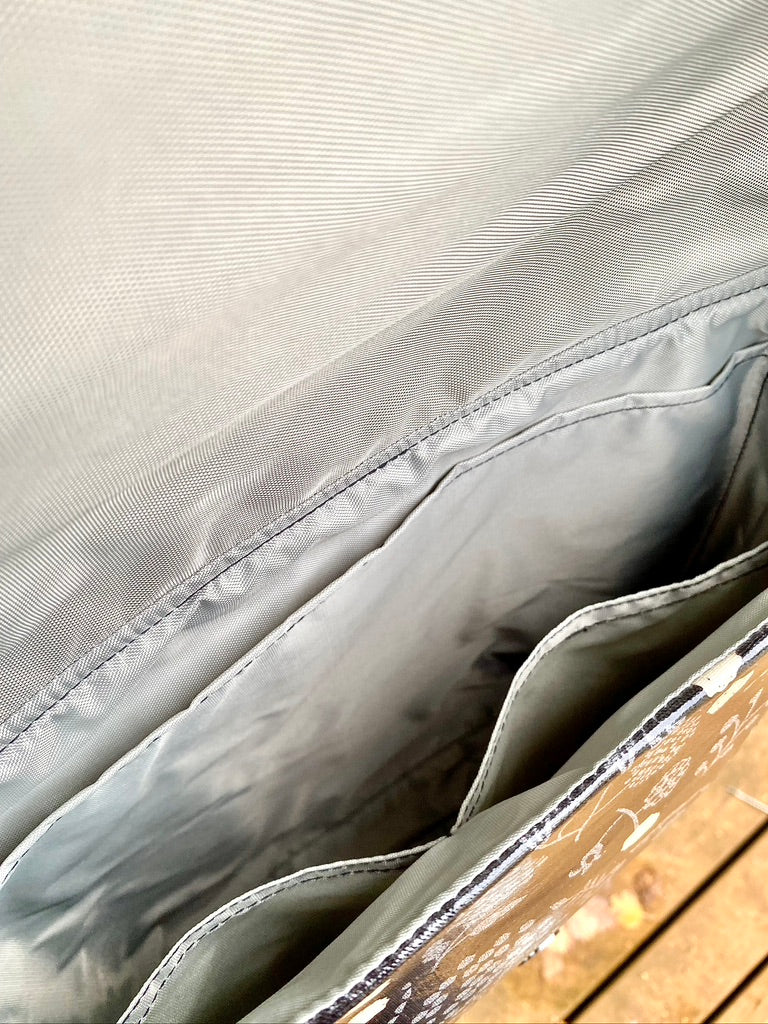 Tall Messenger Bag in Silver Fox