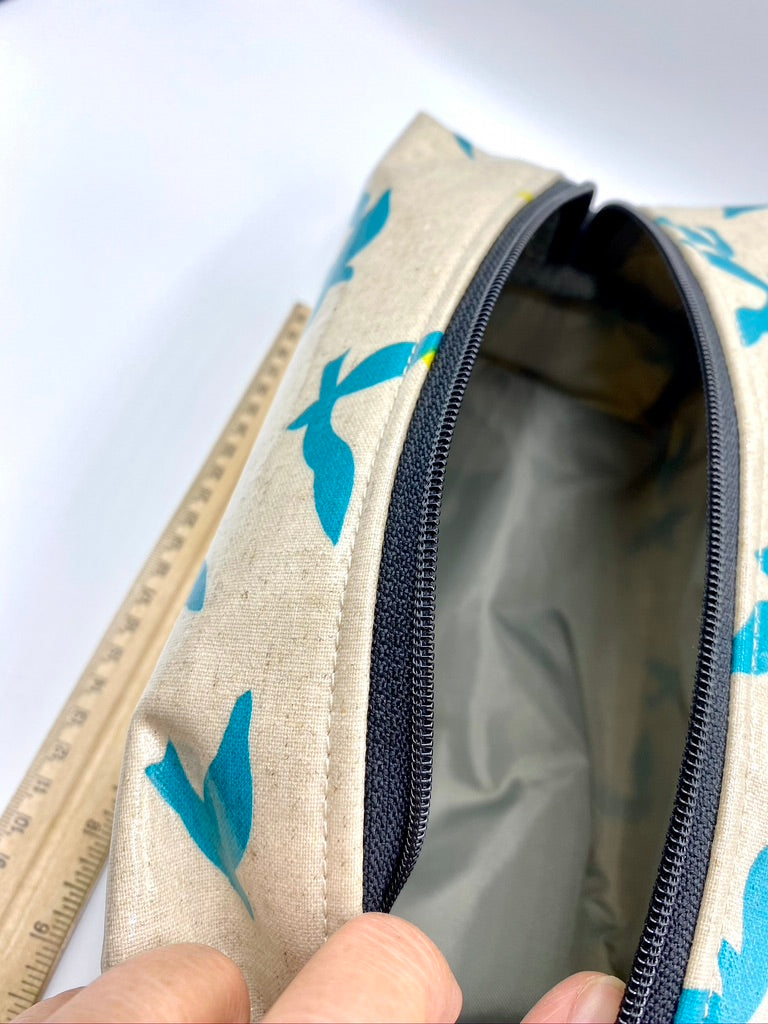 Box Pouch in School of Blue Birds