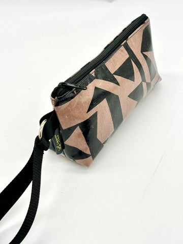 Medium Makeup Bag in Brown and Black graphics