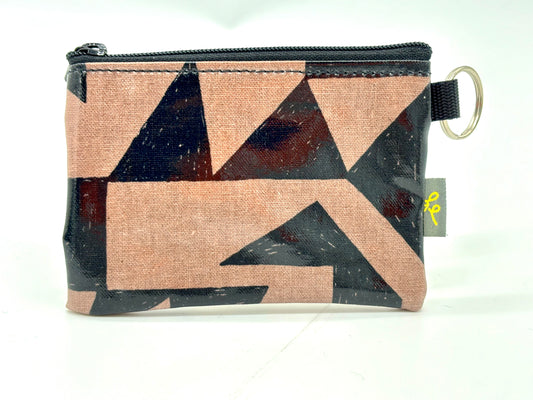 Coin Purse in Black & Brown Graphics