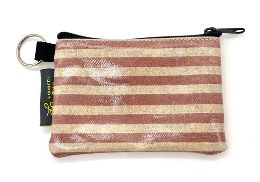 Coin Purse in Pink Stripes