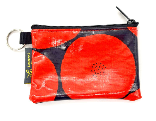 Coin Purse in Red Round with dots