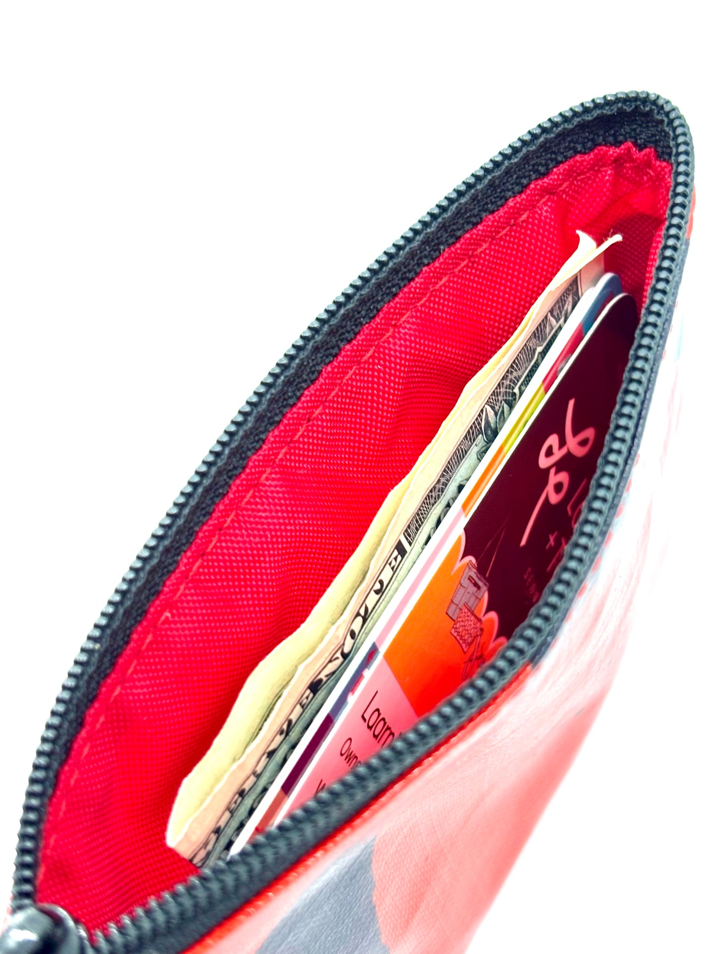 Coin Purse in Red Round with dots