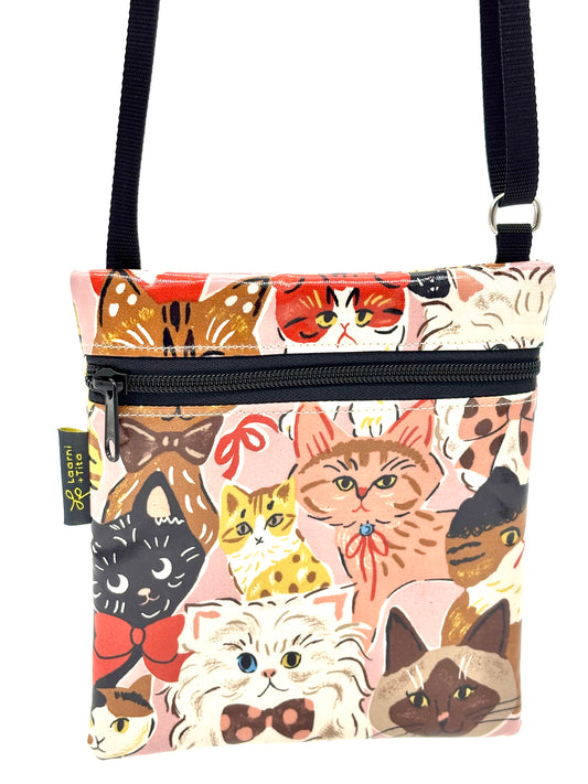 Small Travel Purse in Multi Cats