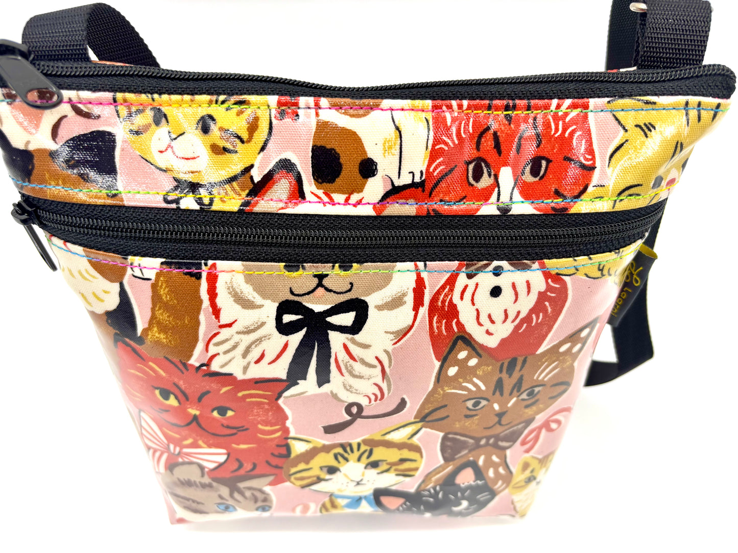 Medium Travel Purse in Multi Cats
