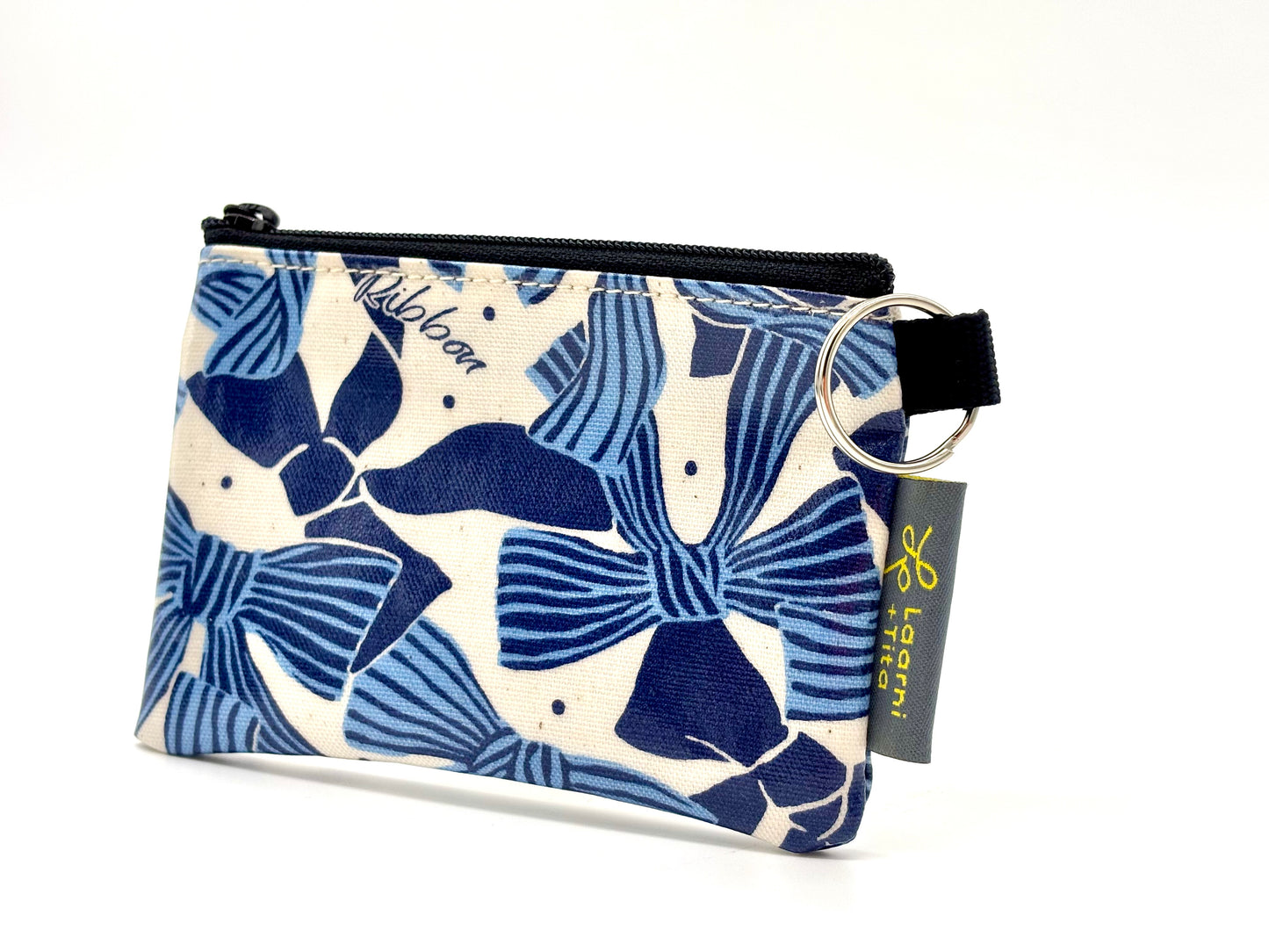 Coin Purse in Blue Bows
