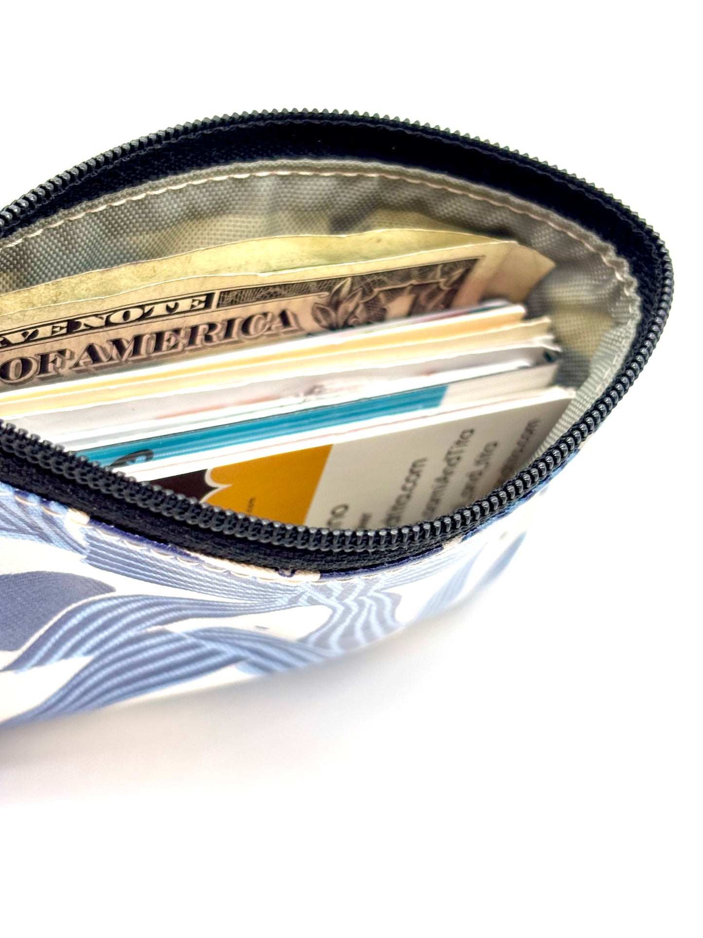 Coin Purse in Blue Bows