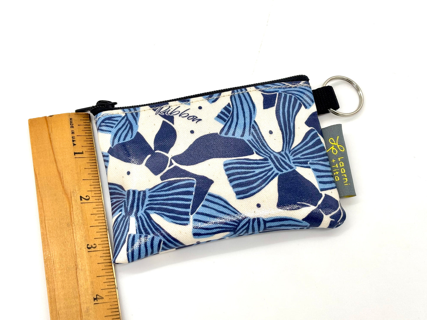 Coin Purse in Blue Bows