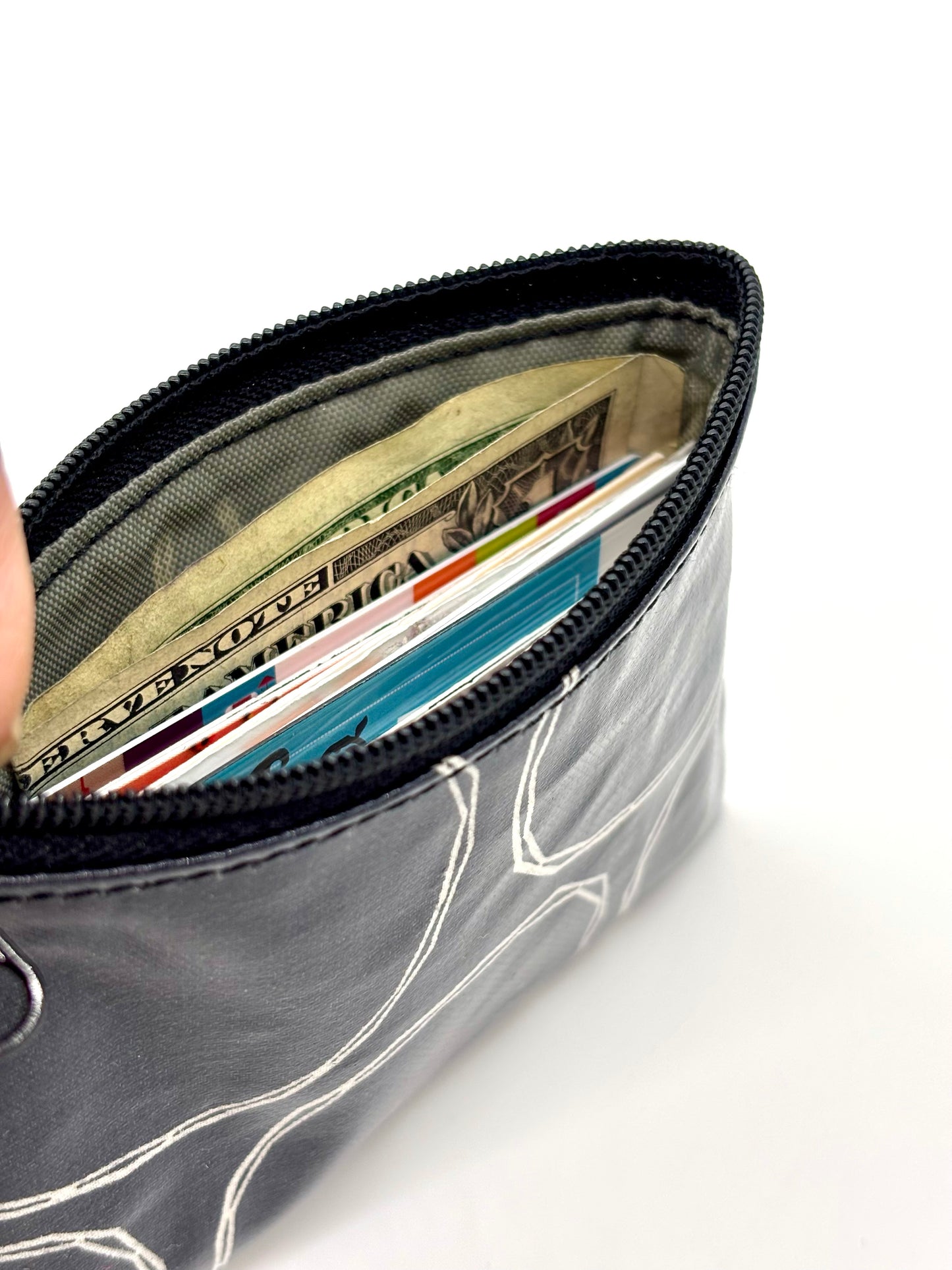 Coin Purse in Rounds Scribbled