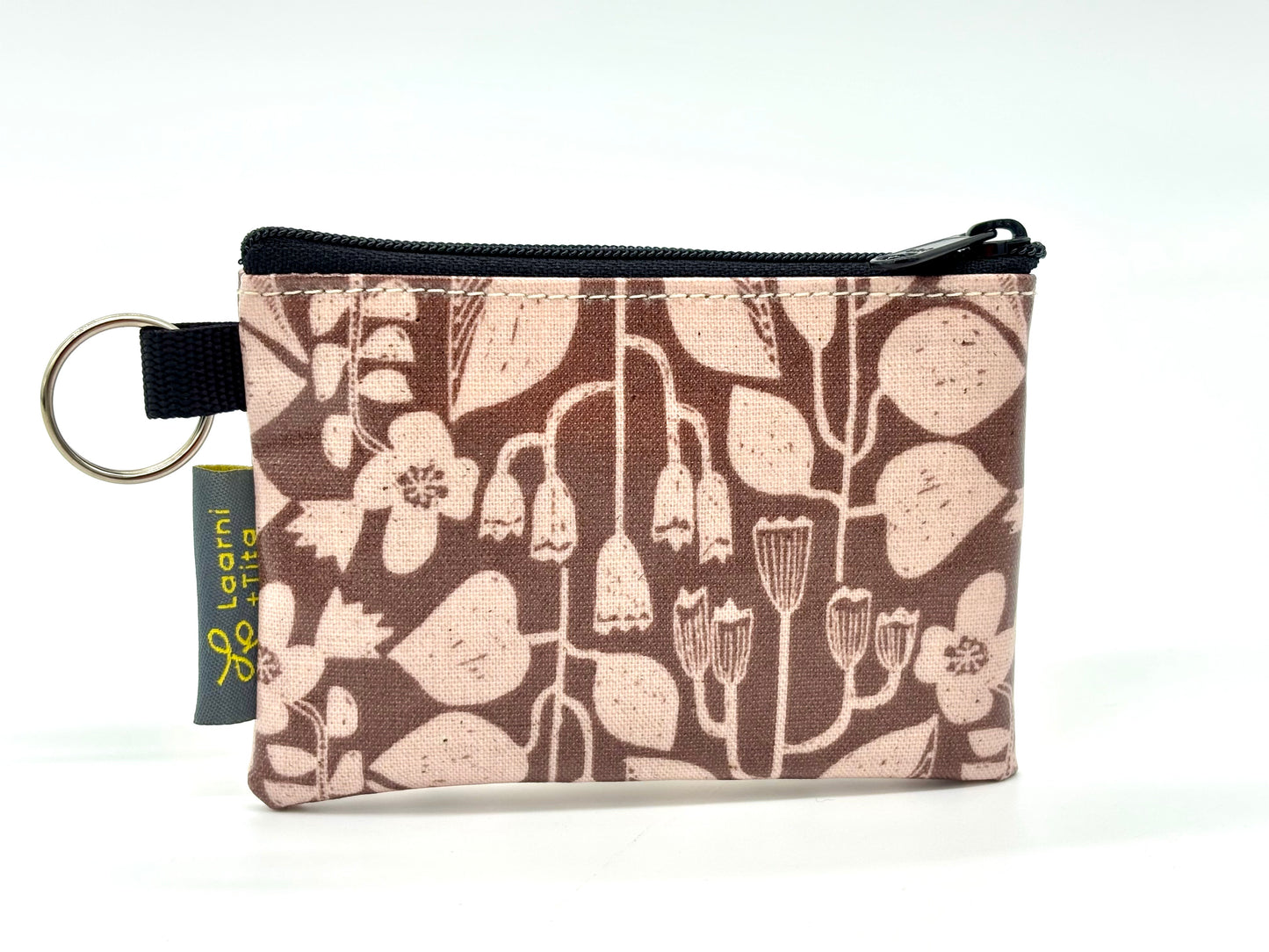 Coin Purse in Botanical Pink Mauve